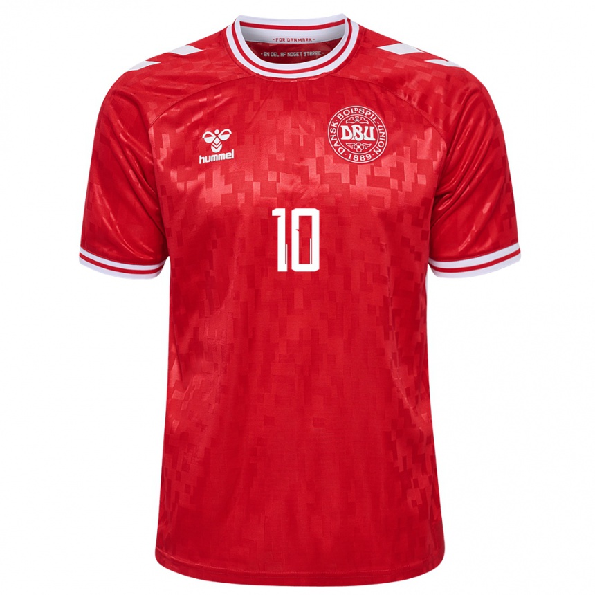 Niño Fútbol Camiseta Dinamarca Matt O Riley #10 Rojo 1ª Equipación 24-26 Perú