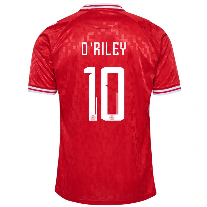 Niño Fútbol Camiseta Dinamarca Matt O Riley #10 Rojo 1ª Equipación 24-26 Perú