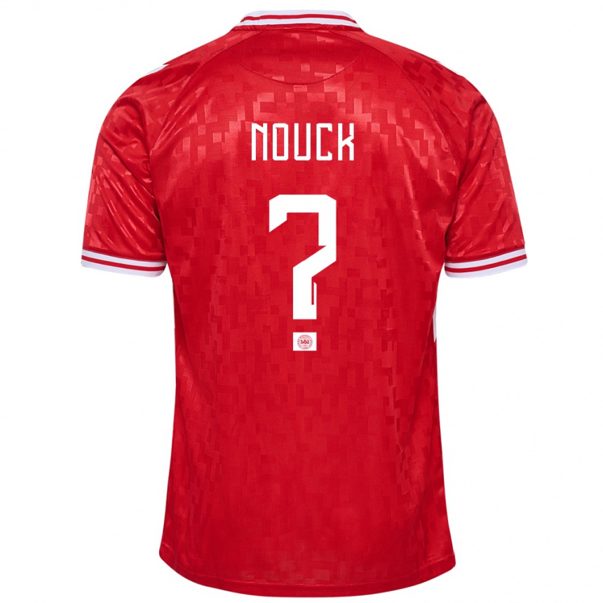 Niño Fútbol Camiseta Dinamarca Charly Nouck #0 Rojo 1ª Equipación 24-26 Perú