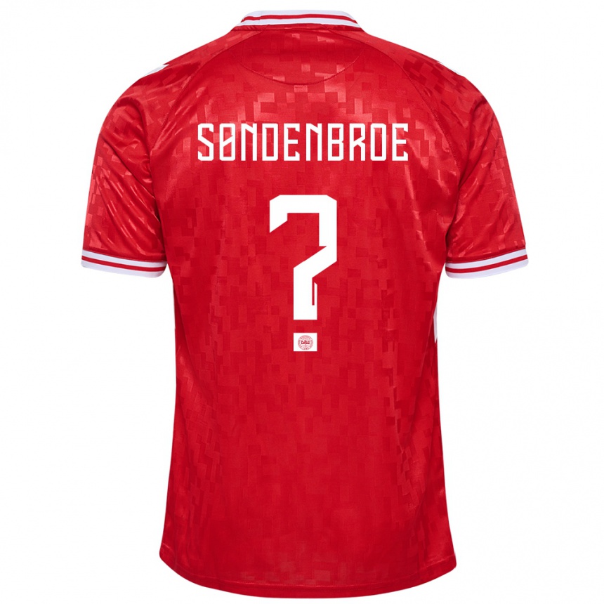 Niño Fútbol Camiseta Dinamarca Andreas Søndenbroe #0 Rojo 1ª Equipación 24-26 Perú