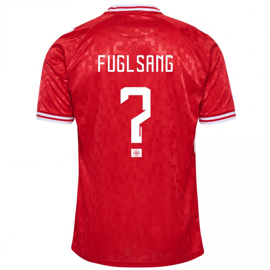 Niño Fútbol Camiseta Dinamarca Adam Fuglsang #0 Rojo 1ª Equipación 24-26 Perú