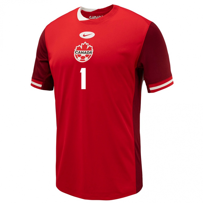 Niño Fútbol Camiseta Canadá Dayne St Clair #1 Rojo 1ª Equipación 24-26 Perú