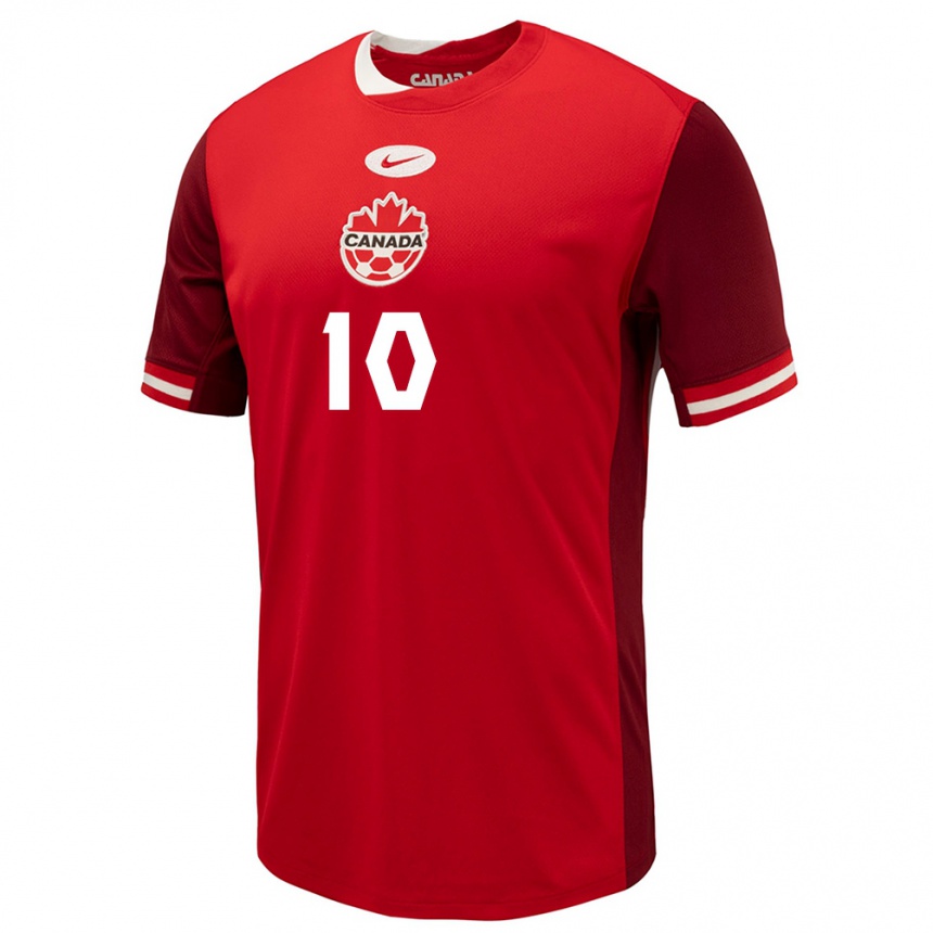 Niño Fútbol Camiseta Canadá Matthew Catavolo #10 Rojo 1ª Equipación 24-26 Perú