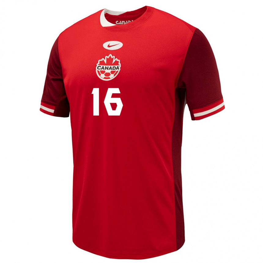 Niño Fútbol Camiseta Canadá Maxime Crepeau #16 Rojo 1ª Equipación 24-26 Perú