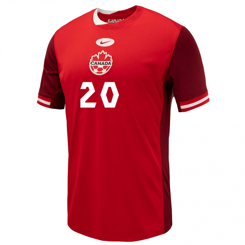 Niño Fútbol Camiseta Canadá Cloe Lacasse #20 Rojo 1ª Equipación 24-26 Perú