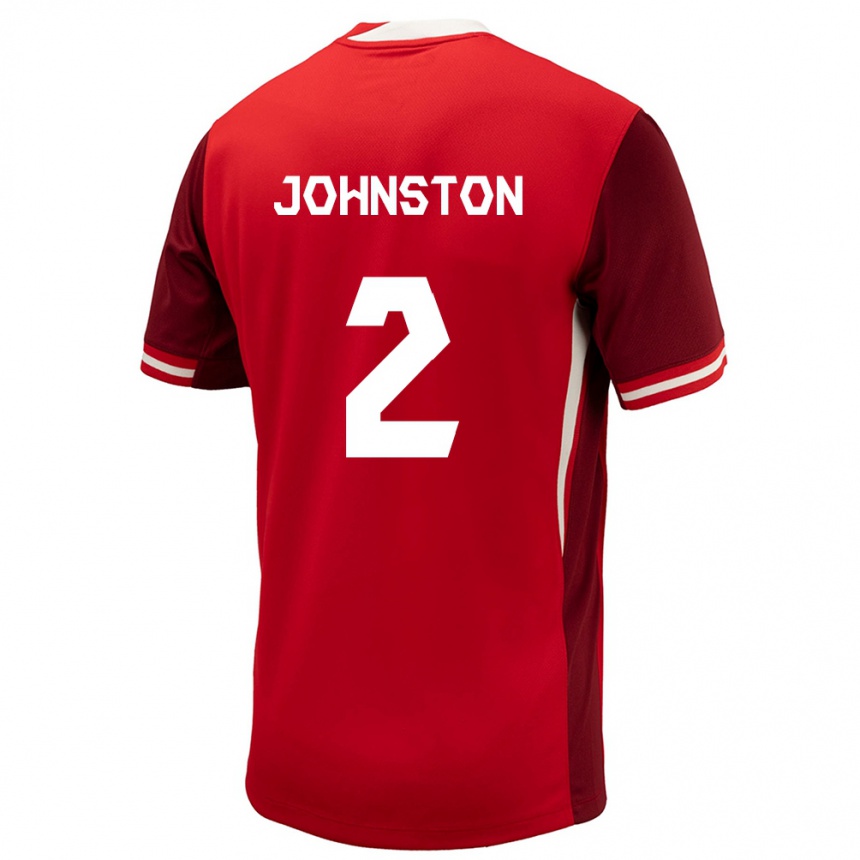 Niño Fútbol Camiseta Canadá Alistair Johnston #2 Rojo 1ª Equipación 24-26 Perú