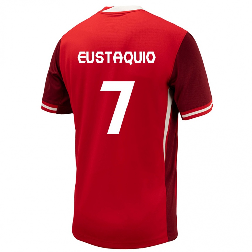 Niño Fútbol Camiseta Canadá Stephen Eustaquio #7 Rojo 1ª Equipación 24-26 Perú