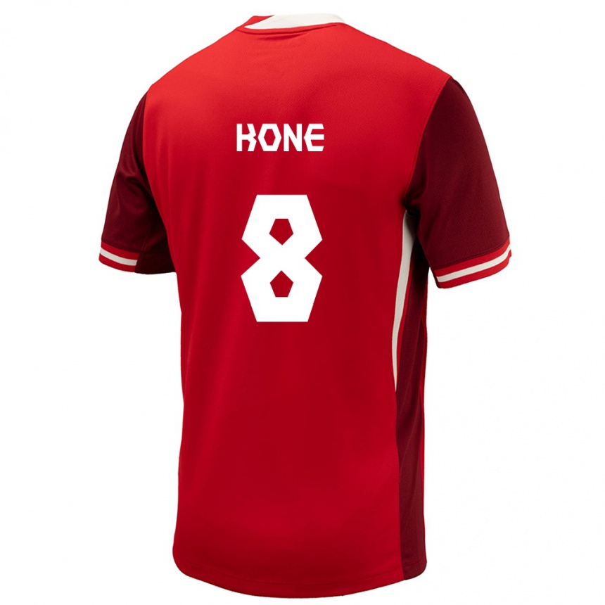 Niño Fútbol Camiseta Canadá Ismael Kone #8 Rojo 1ª Equipación 24-26 Perú