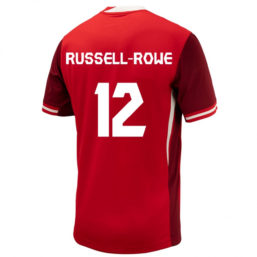 Niño Fútbol Camiseta Canadá Jacen Russell-Rowe #12 Rojo 1ª Equipación 24-26 Perú