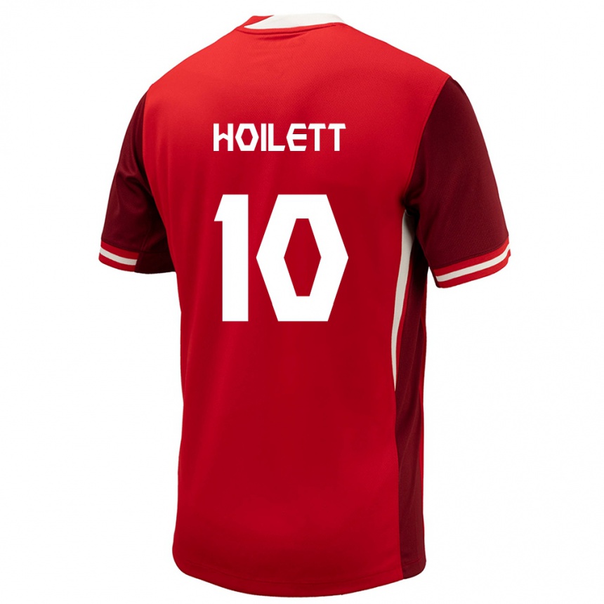 Niño Fútbol Camiseta Canadá David Junior Hoilett #10 Rojo 1ª Equipación 24-26 Perú