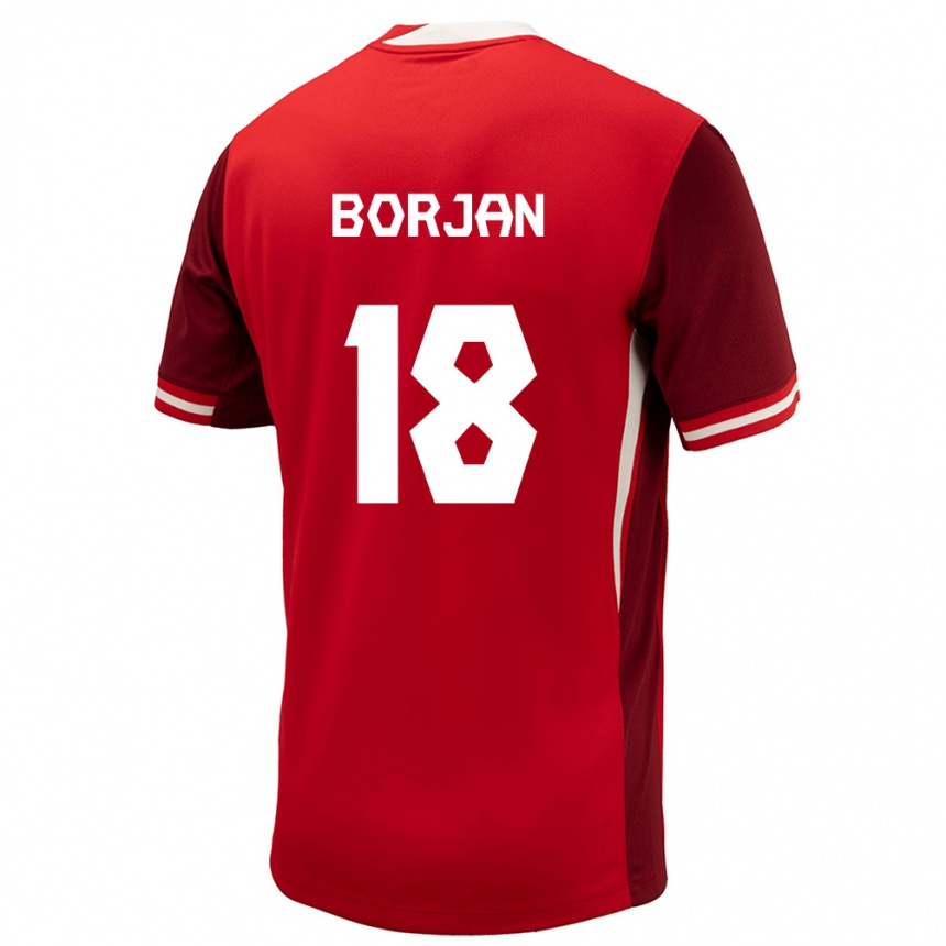 Niño Fútbol Camiseta Canadá Milan Borjan #18 Rojo 1ª Equipación 24-26 Perú