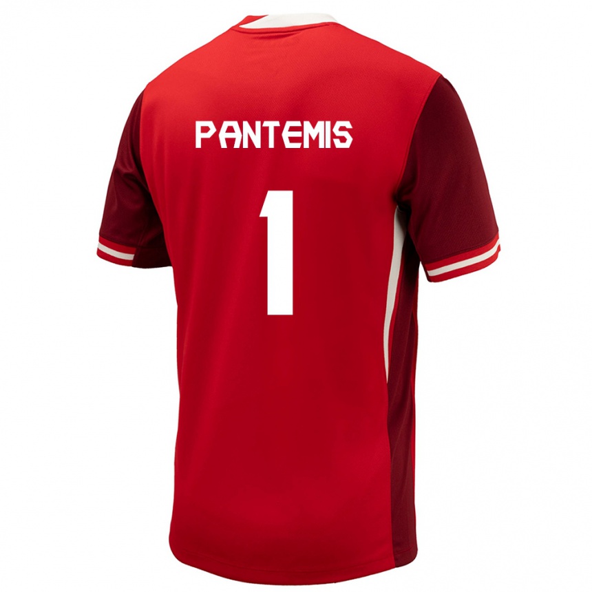 Niño Fútbol Camiseta Canadá James Pantemis #1 Rojo 1ª Equipación 24-26 Perú