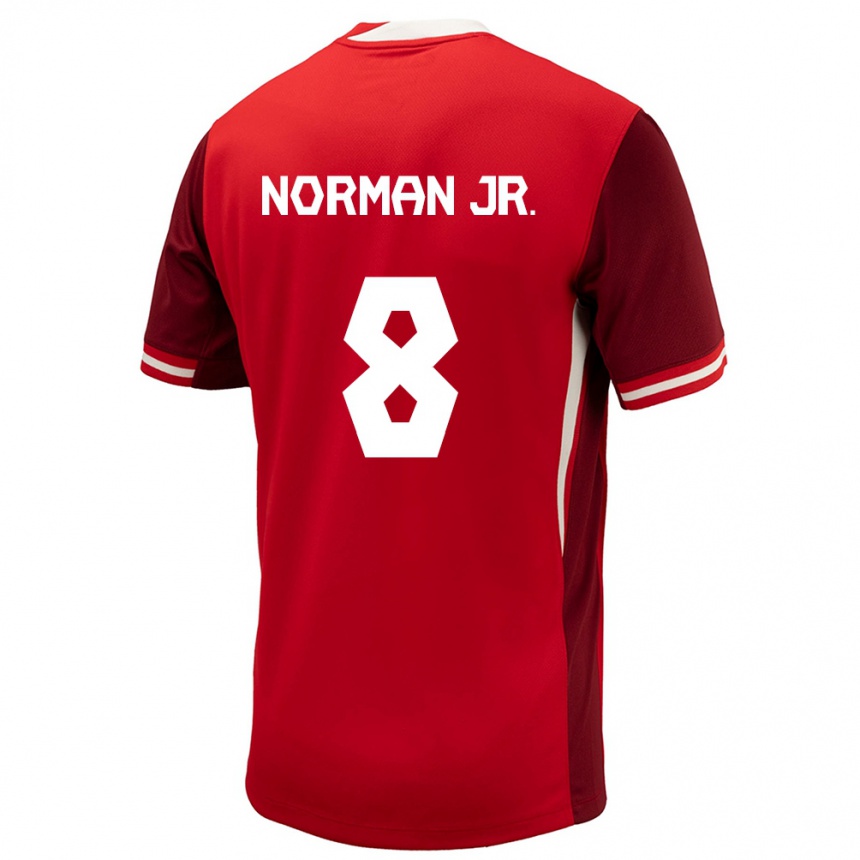 Niño Fútbol Camiseta Canadá David Norman Jr. #8 Rojo 1ª Equipación 24-26 Perú