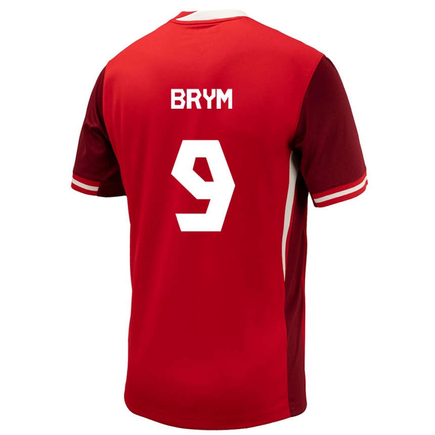 Niño Fútbol Camiseta Canadá Charles Andreas Brym #9 Rojo 1ª Equipación 24-26 Perú