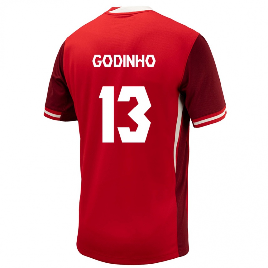 Niño Fútbol Camiseta Canadá Marcus Godinho #13 Rojo 1ª Equipación 24-26 Perú