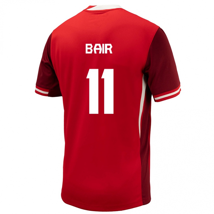 Niño Fútbol Camiseta Canadá Theo Bair #11 Rojo 1ª Equipación 24-26 Perú