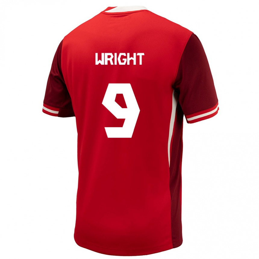 Niño Fútbol Camiseta Canadá Lowell Wright #9 Rojo 1ª Equipación 24-26 Perú