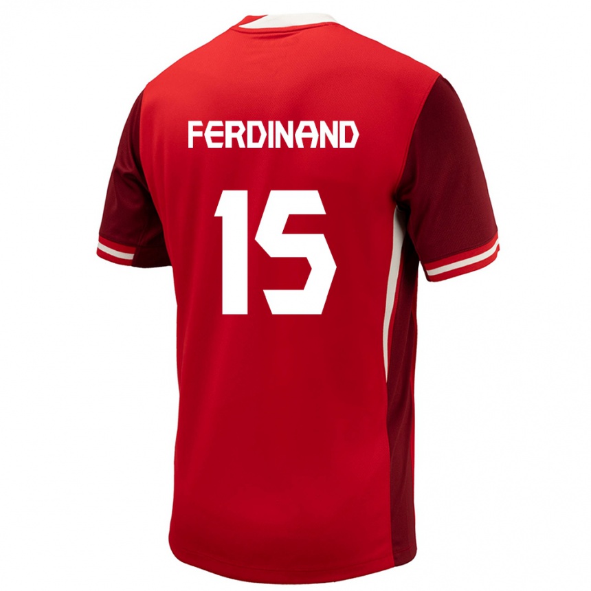 Niño Fútbol Camiseta Canadá Keesean Ferdinand #15 Rojo 1ª Equipación 24-26 Perú