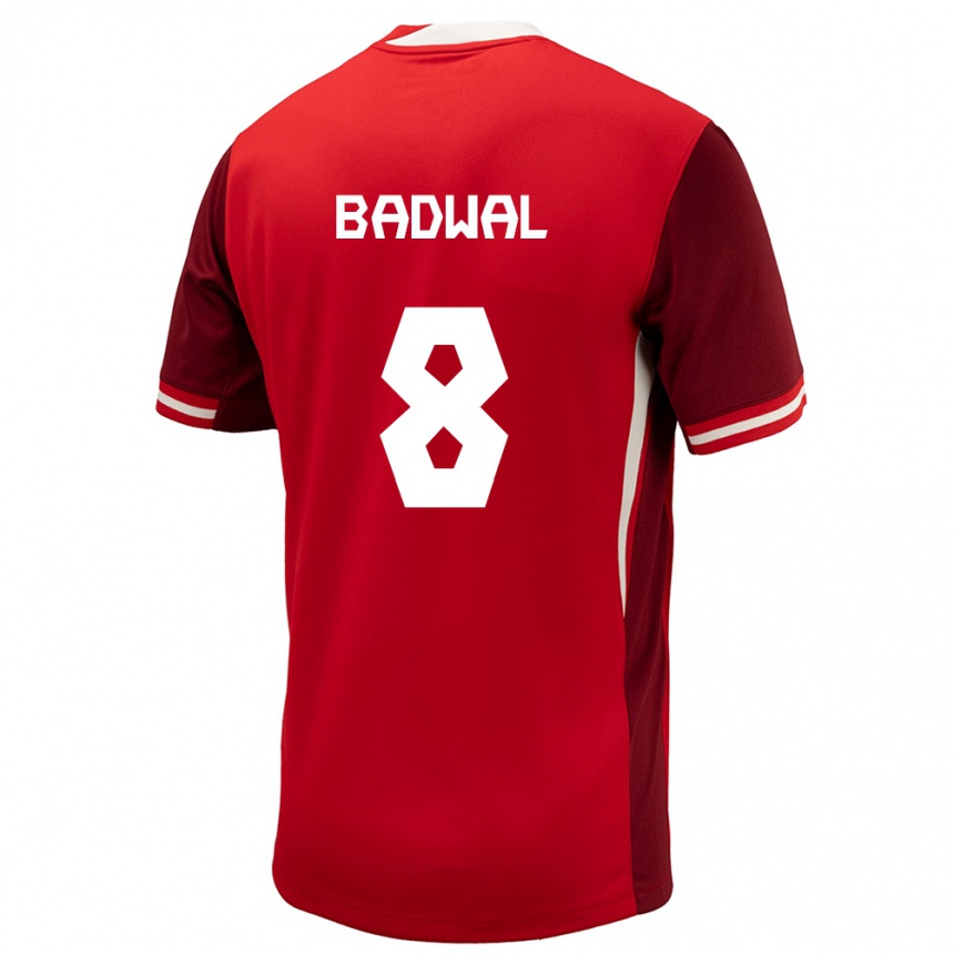 Niño Fútbol Camiseta Canadá Jeevan Badwal #8 Rojo 1ª Equipación 24-26 Perú