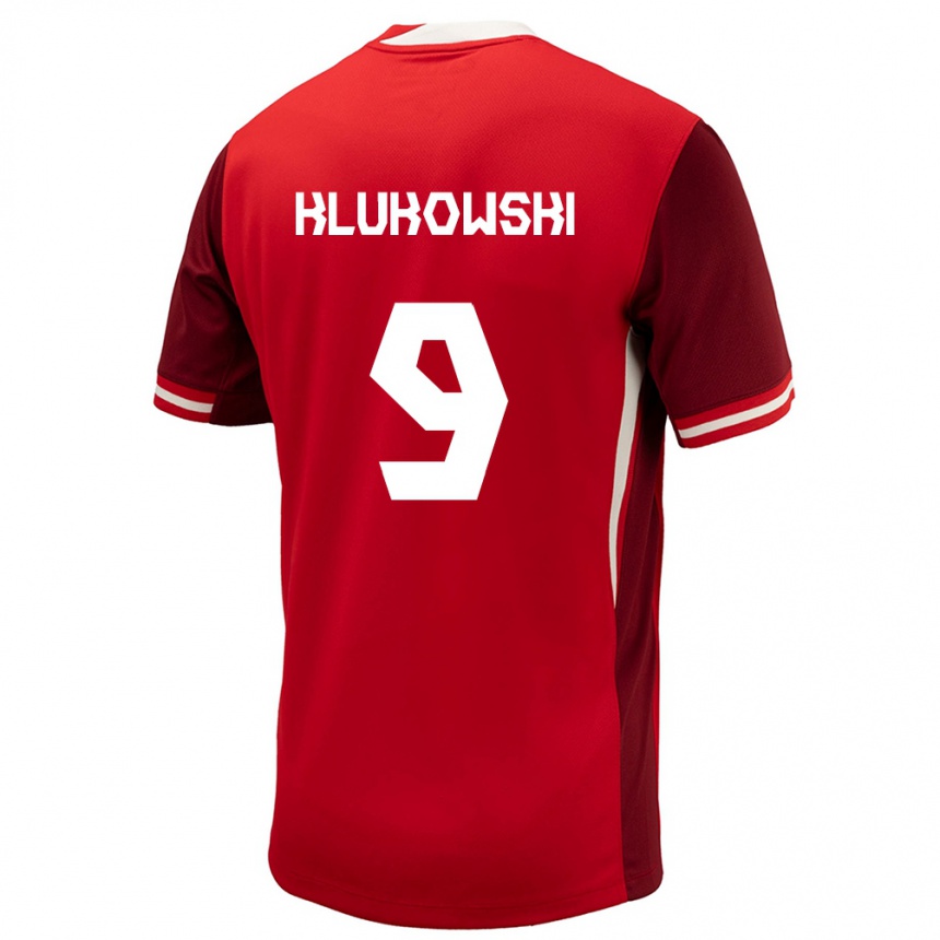 Niño Fútbol Camiseta Canadá Antoni Klukowski #9 Rojo 1ª Equipación 24-26 Perú