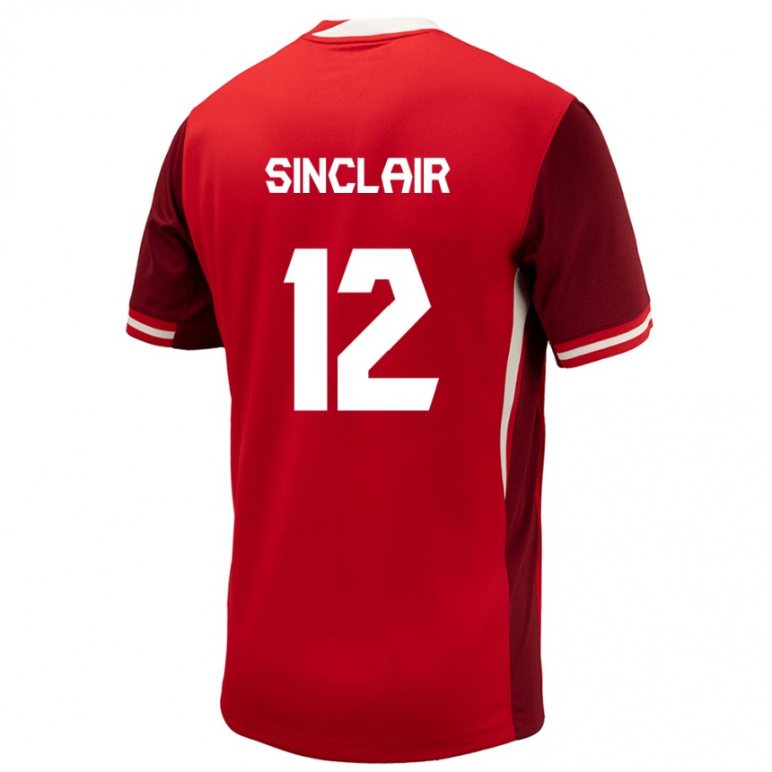 Niño Fútbol Camiseta Canadá Christine Sinclair #12 Rojo 1ª Equipación 24-26 Perú