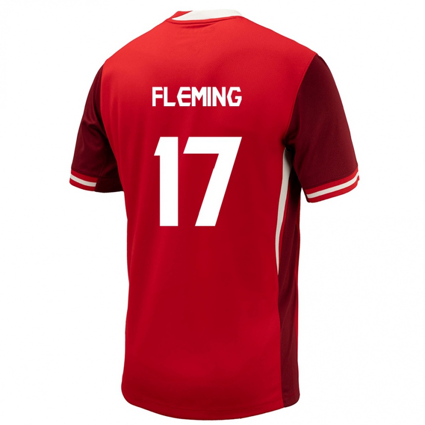 Niño Fútbol Camiseta Canadá Jessie Fleming #17 Rojo 1ª Equipación 24-26 Perú