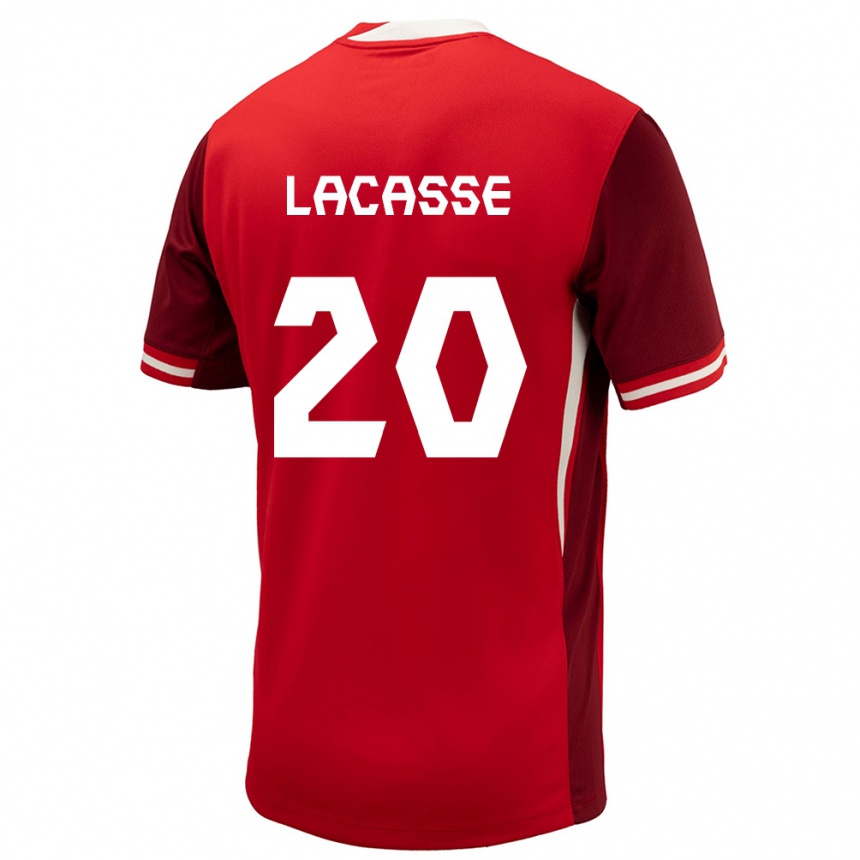 Niño Fútbol Camiseta Canadá Cloe Lacasse #20 Rojo 1ª Equipación 24-26 Perú