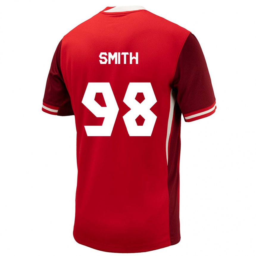 Niño Fútbol Camiseta Canadá Olivia Smith #98 Rojo 1ª Equipación 24-26 Perú