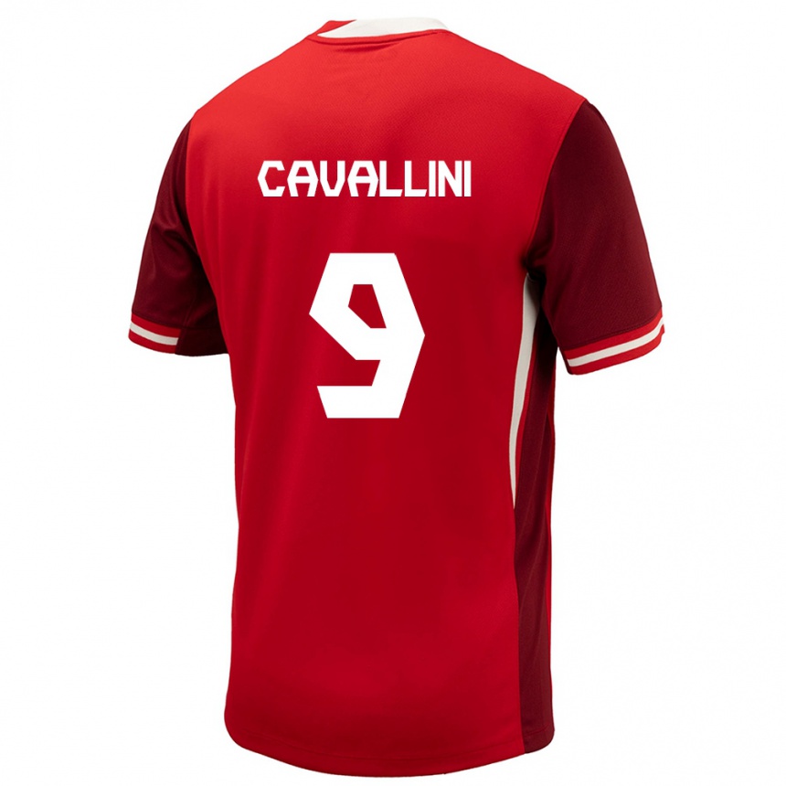 Niño Fútbol Camiseta Canadá Lucas Cavallini #9 Rojo 1ª Equipación 24-26 Perú