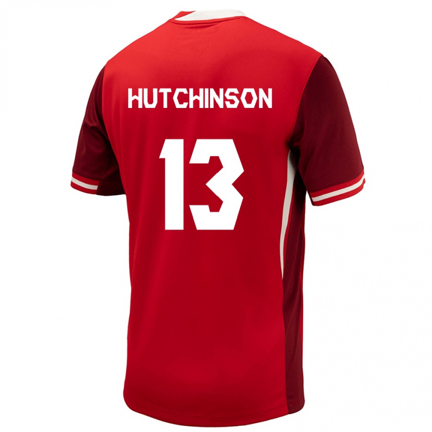 Niño Fútbol Camiseta Canadá Atiba Hutchinson #13 Rojo 1ª Equipación 24-26 Perú