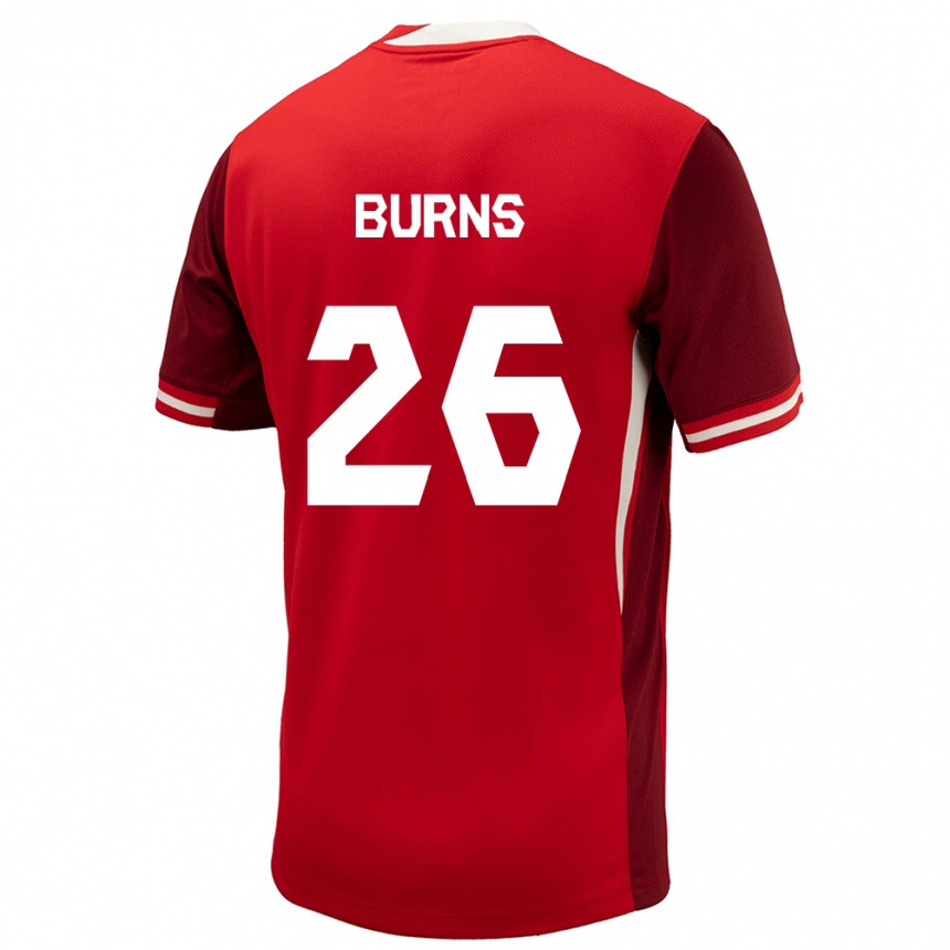 Niño Fútbol Camiseta Canadá Zoe Burns #26 Rojo 1ª Equipación 24-26 Perú