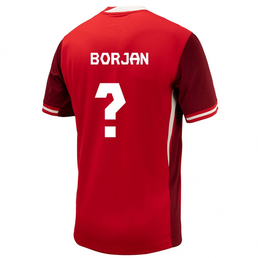 Niño Fútbol Camiseta Canadá Nikola Borjan #0 Rojo 1ª Equipación 24-26 Perú