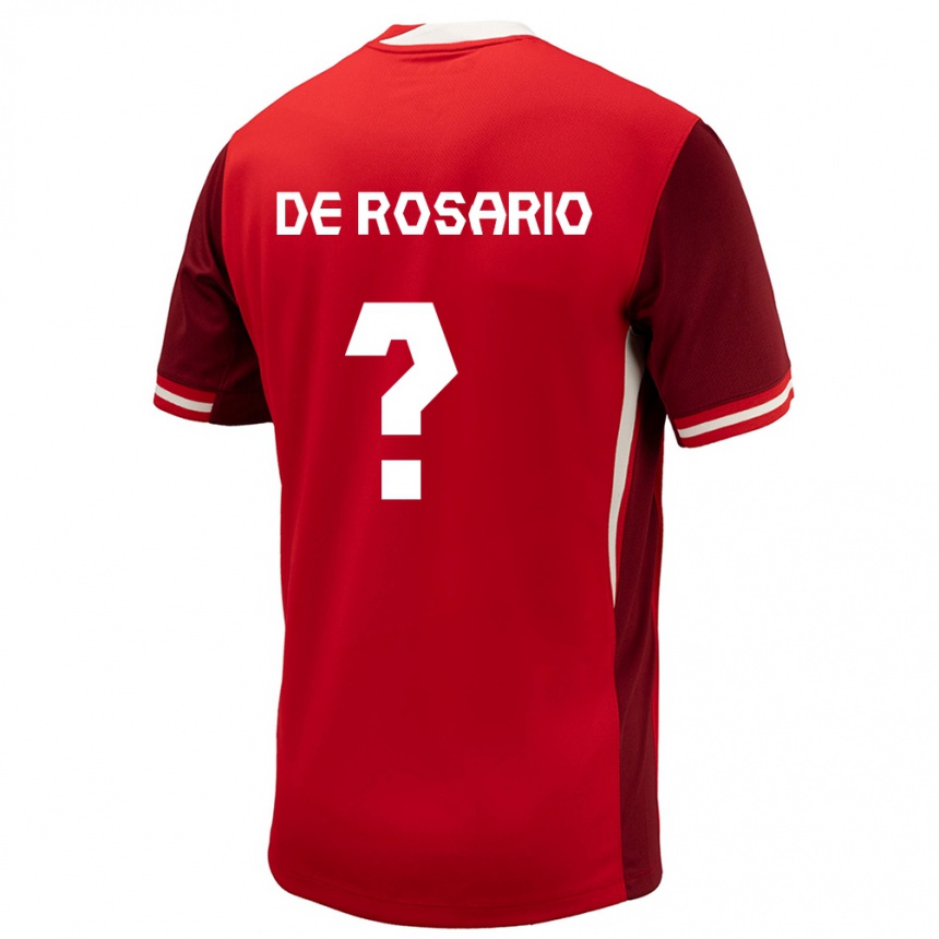 Niño Fútbol Camiseta Canadá Adisa De Rosario #0 Rojo 1ª Equipación 24-26 Perú