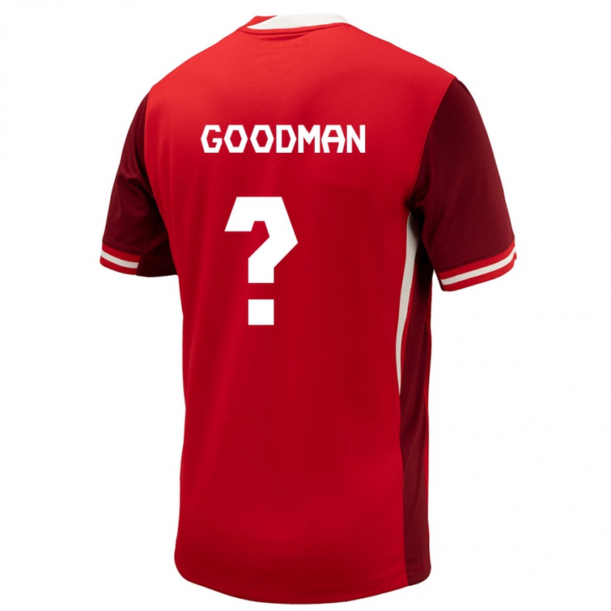 Niño Fútbol Camiseta Canadá Owen Goodman #0 Rojo 1ª Equipación 24-26 Perú