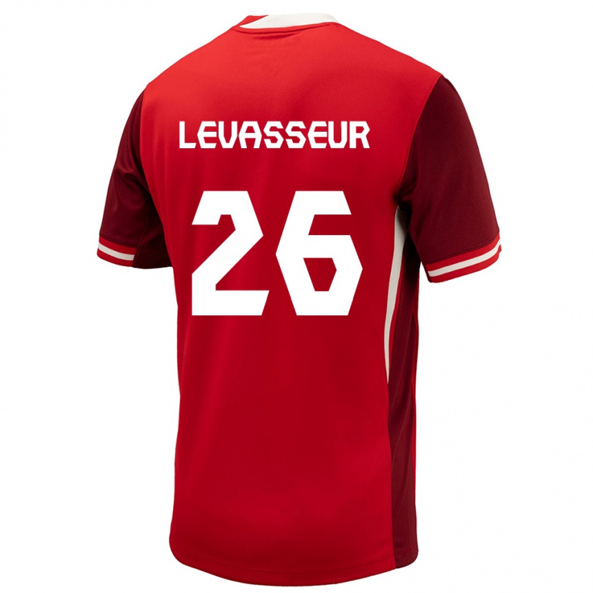 Niño Fútbol Camiseta Canadá Marie Levasseur #26 Rojo 1ª Equipación 24-26 Perú