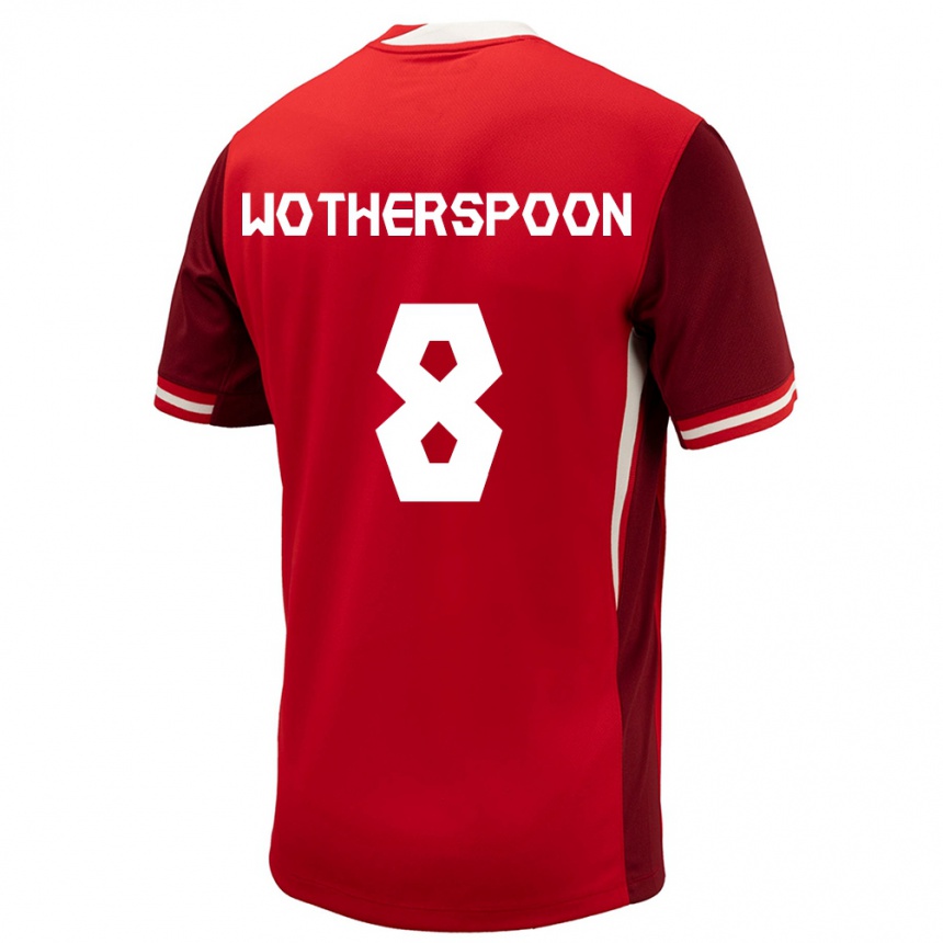 Niño Fútbol Camiseta Canadá David Wotherspoon #8 Rojo 1ª Equipación 24-26 Perú