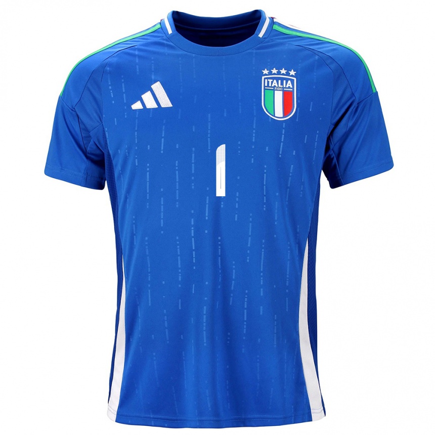 Niño Fútbol Camiseta Italia Alessandro Longoni #1 Azul 1ª Equipación 24-26 Perú