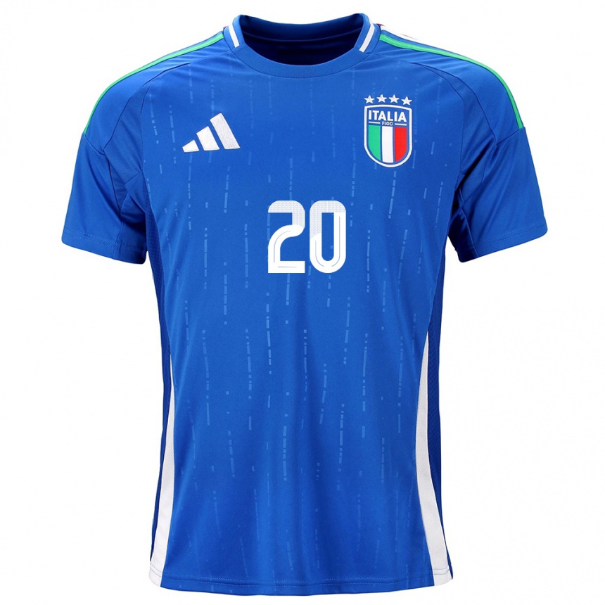 Niño Fútbol Camiseta Italia Giada Greggi #20 Azul 1ª Equipación 24-26 Perú