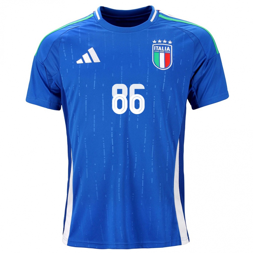 Niño Fútbol Camiseta Italia Daniele Montevago #86 Azul 1ª Equipación 24-26 Perú