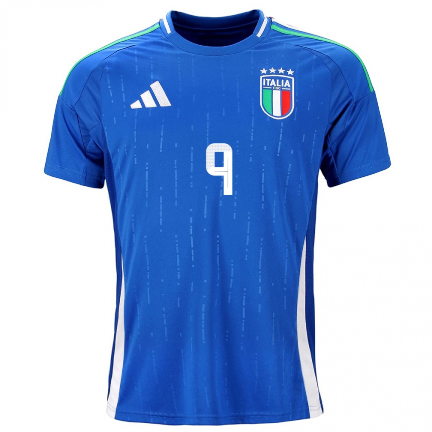 Niño Fútbol Camiseta Italia Nicholas Bonfanti #9 Azul 1ª Equipación 24-26 Perú