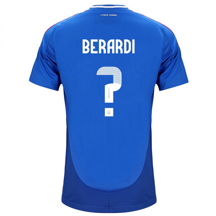 Niño Fútbol Camiseta Italia Domenico Berardi #0 Azul 1ª Equipación 24-26 Perú