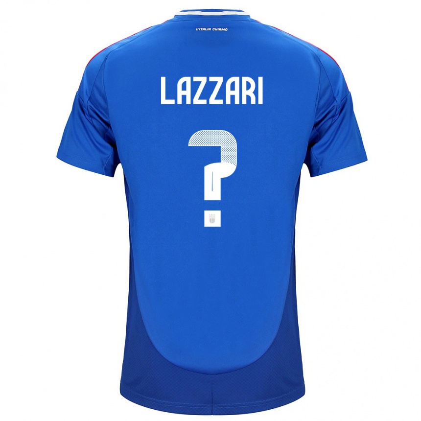 Niño Fútbol Camiseta Italia Manuel Lazzari #0 Azul 1ª Equipación 24-26 Perú