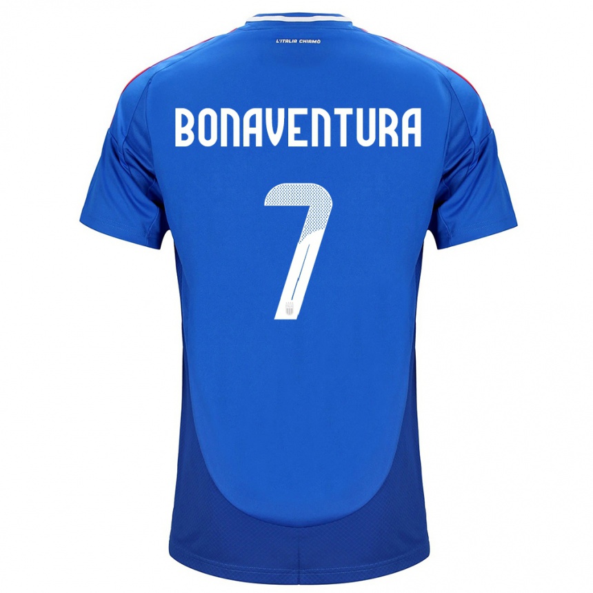 Niño Fútbol Camiseta Italia Giacomo Bonaventura #7 Azul 1ª Equipación 24-26 Perú