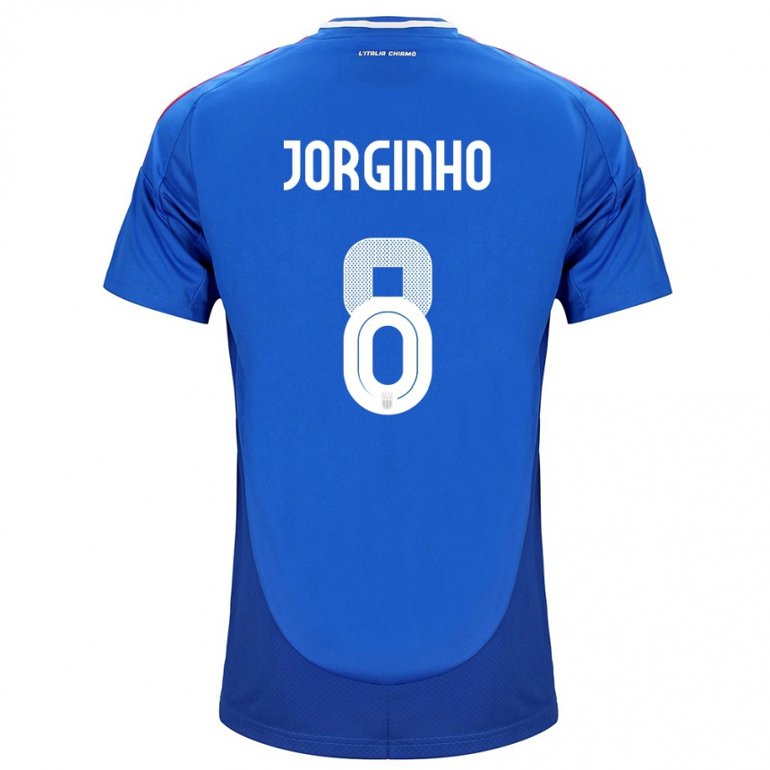 Niño Fútbol Camiseta Italia Jorginho #8 Azul 1ª Equipación 24-26 Perú