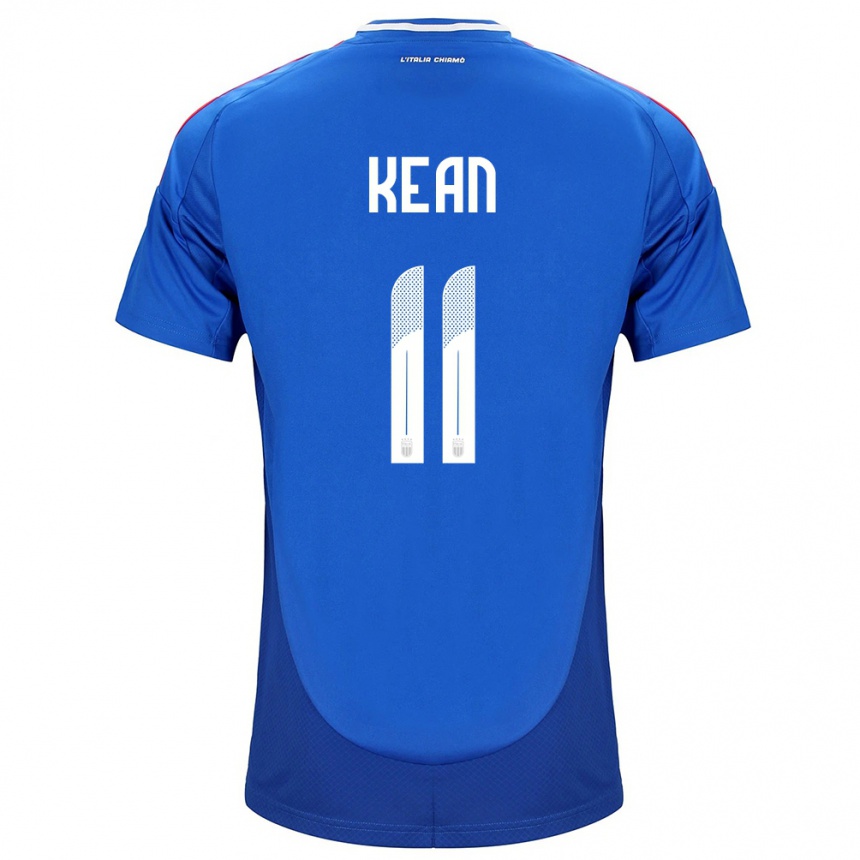 Niño Fútbol Camiseta Italia Moise Kean #11 Azul 1ª Equipación 24-26 Perú