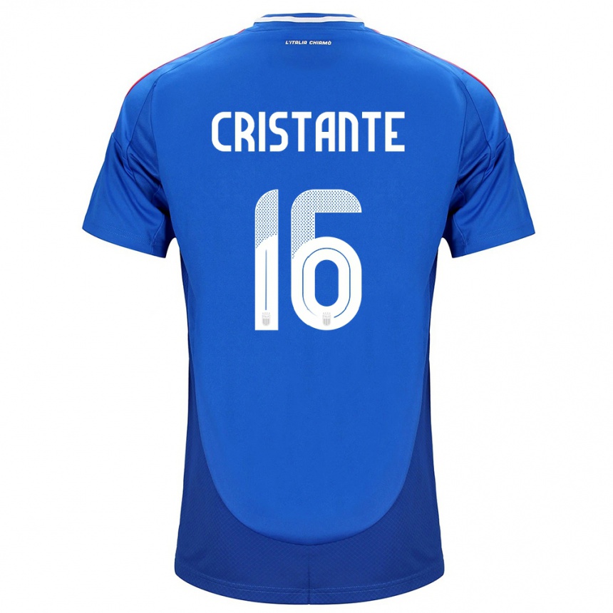 Niño Fútbol Camiseta Italia Bryan Cristante #16 Azul 1ª Equipación 24-26 Perú