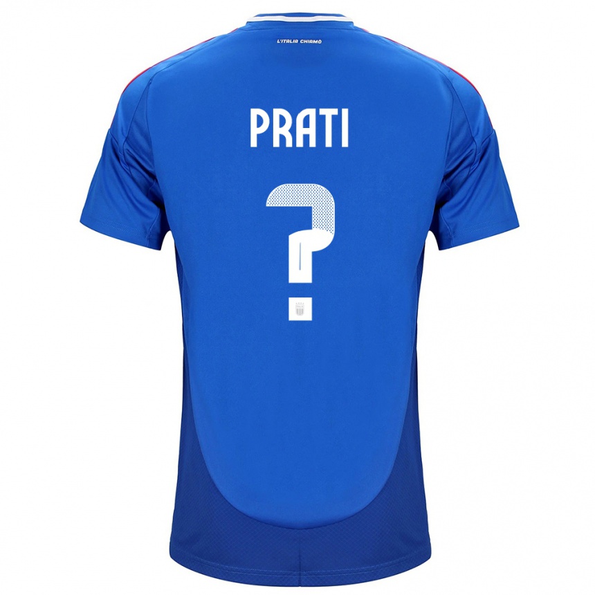 Niño Fútbol Camiseta Italia Matteo Prati #0 Azul 1ª Equipación 24-26 Perú