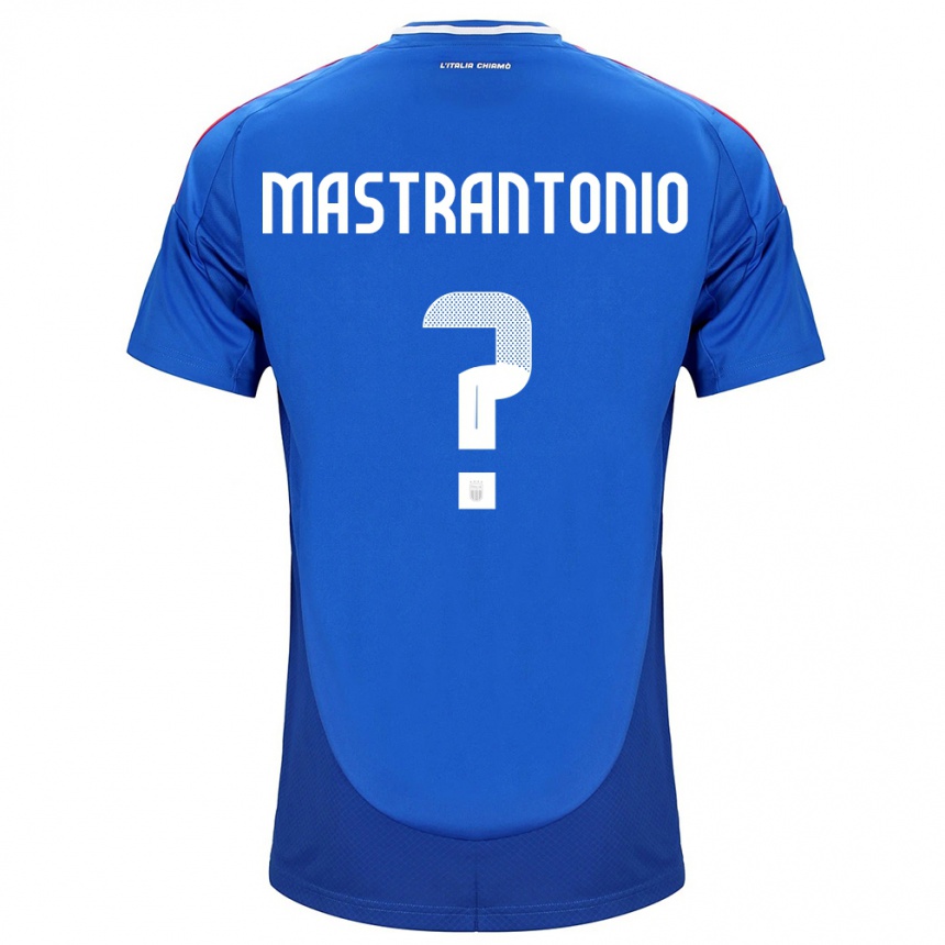 Niño Fútbol Camiseta Italia Davide Mastrantonio #0 Azul 1ª Equipación 24-26 Perú