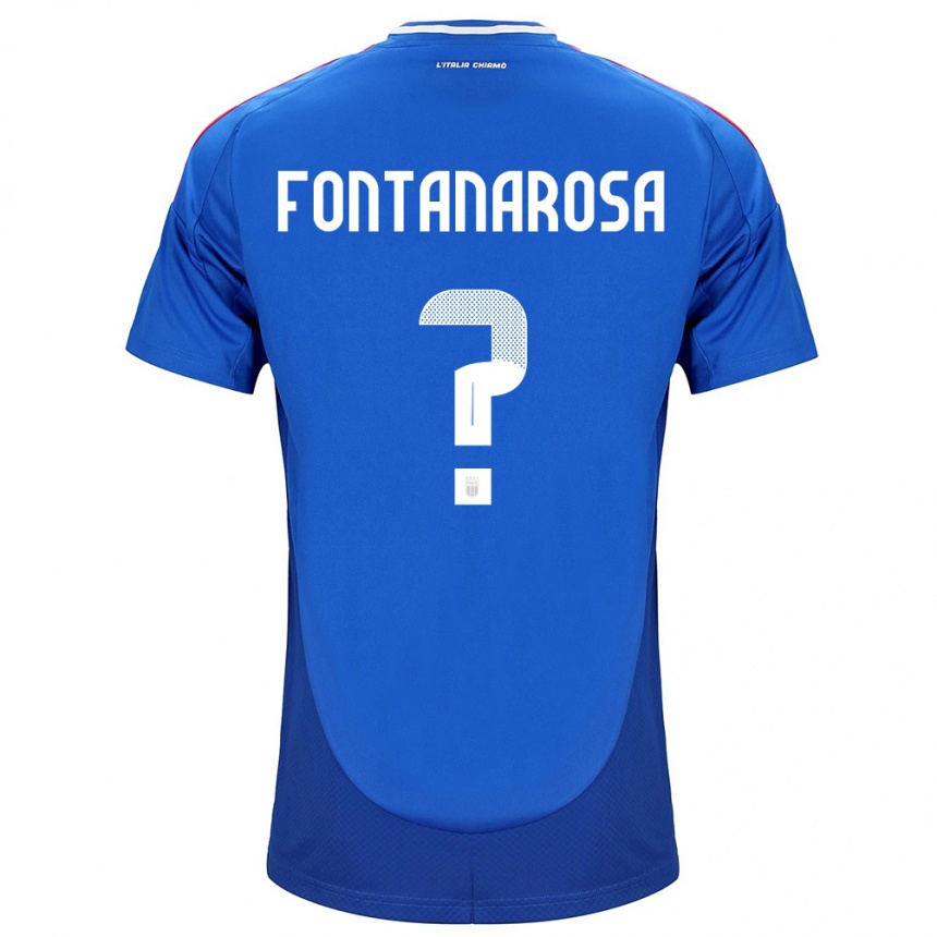 Niño Fútbol Camiseta Italia Alessandro Fontanarosa #0 Azul 1ª Equipación 24-26 Perú