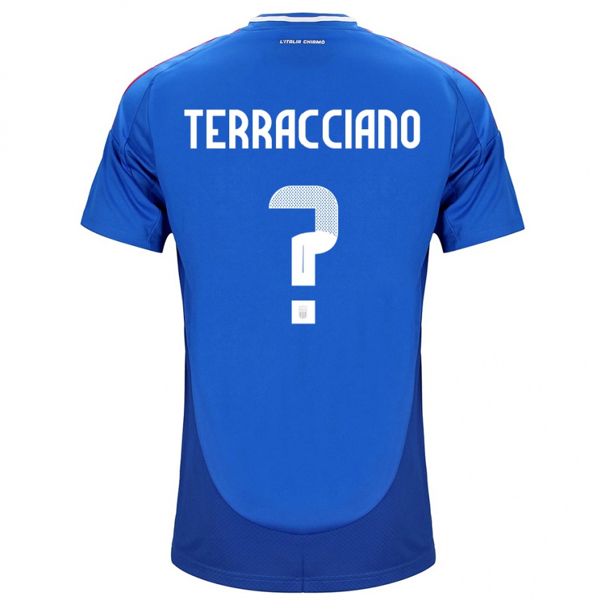 Niño Fútbol Camiseta Italia Filippo Terracciano #0 Azul 1ª Equipación 24-26 Perú